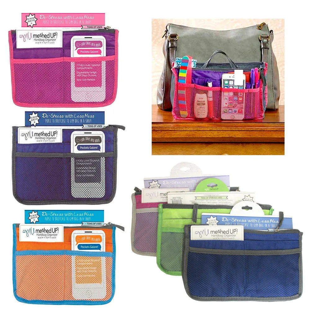 1pc Women Pocket Large Travel Insert Handbag Tote Organizer Tidy Bag Purse Pouch