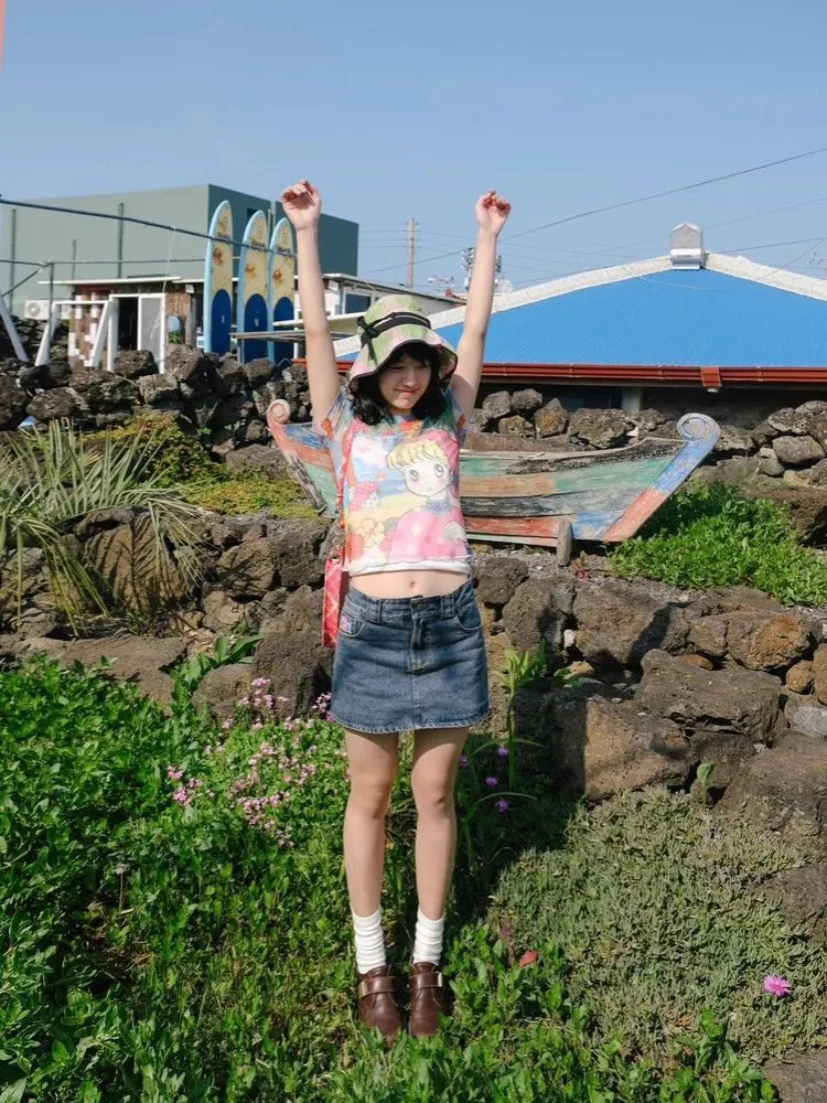 A-line denim skirt【s0000008735】