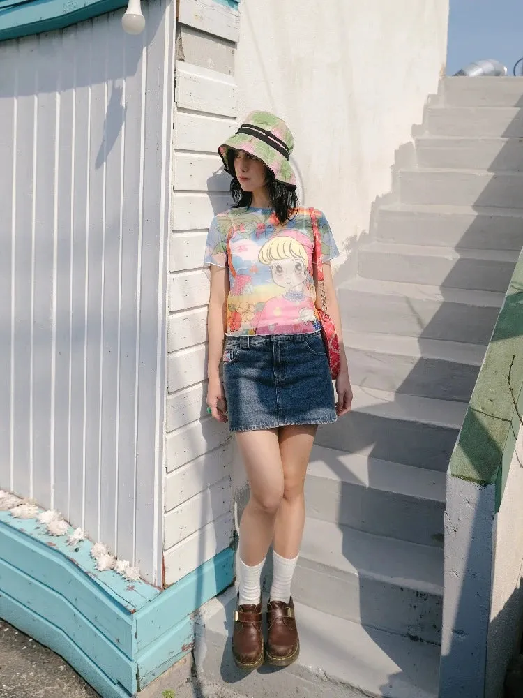 A-line denim skirt【s0000008735】