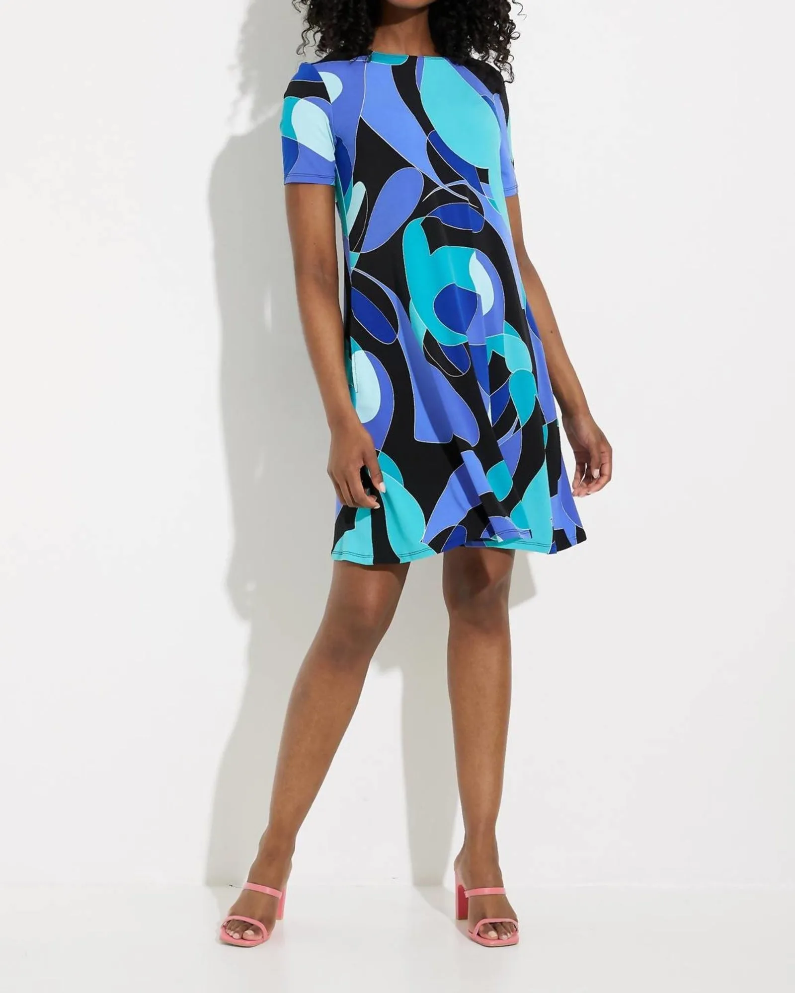 Abstract Print Dress In Black/Multi | Black/Multi