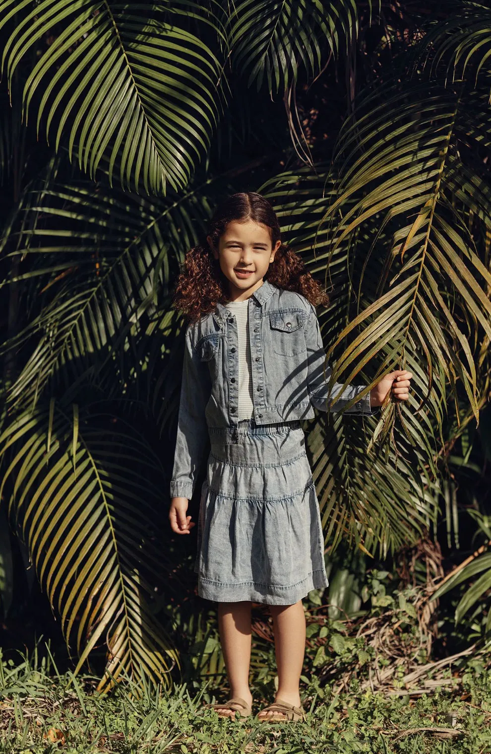 ACID WASH DENIM SKIRT