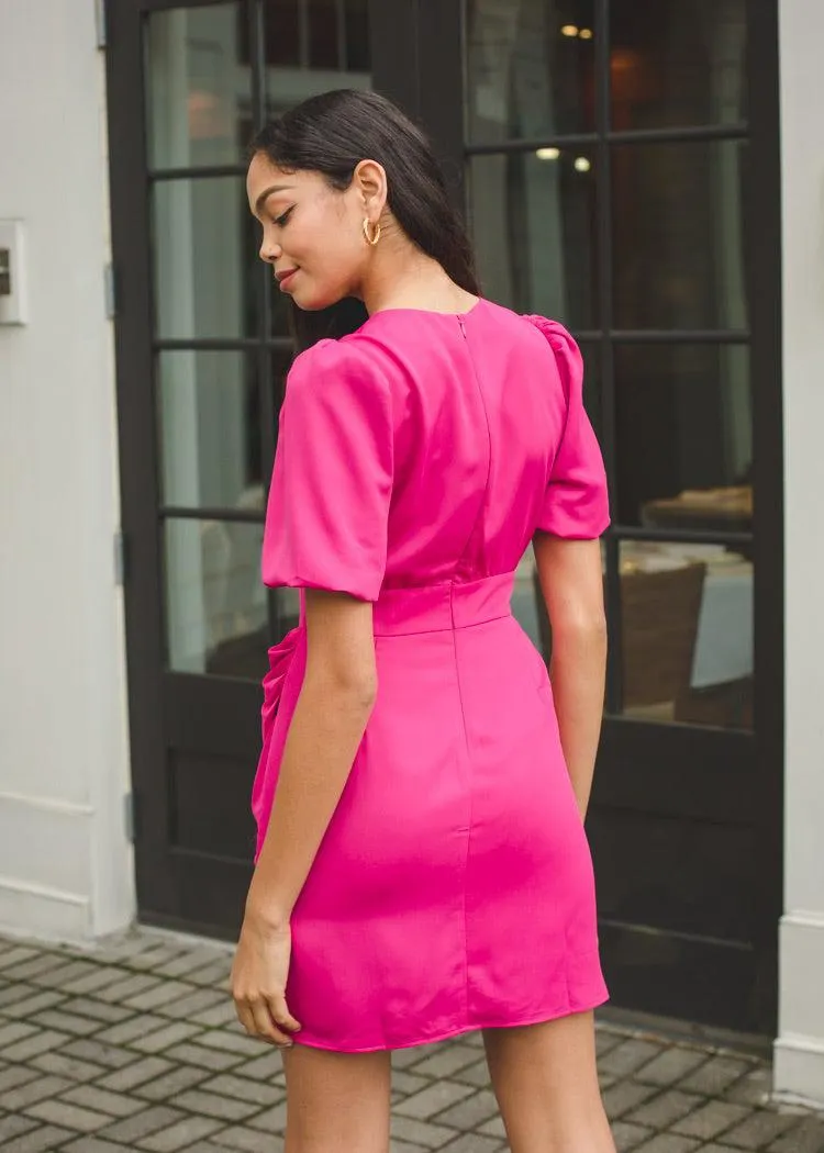 Adelyn Rae Nanda Puff Sleeve Mini Dress-***FINAL SALE***