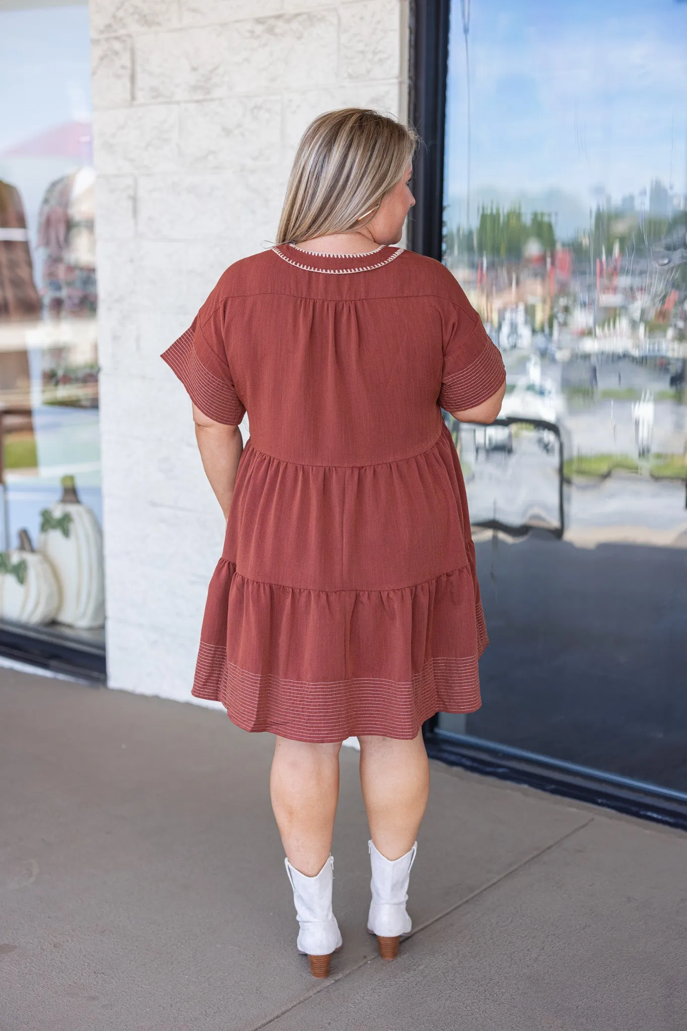 Adventuress Spirit Brown Tiered Dress