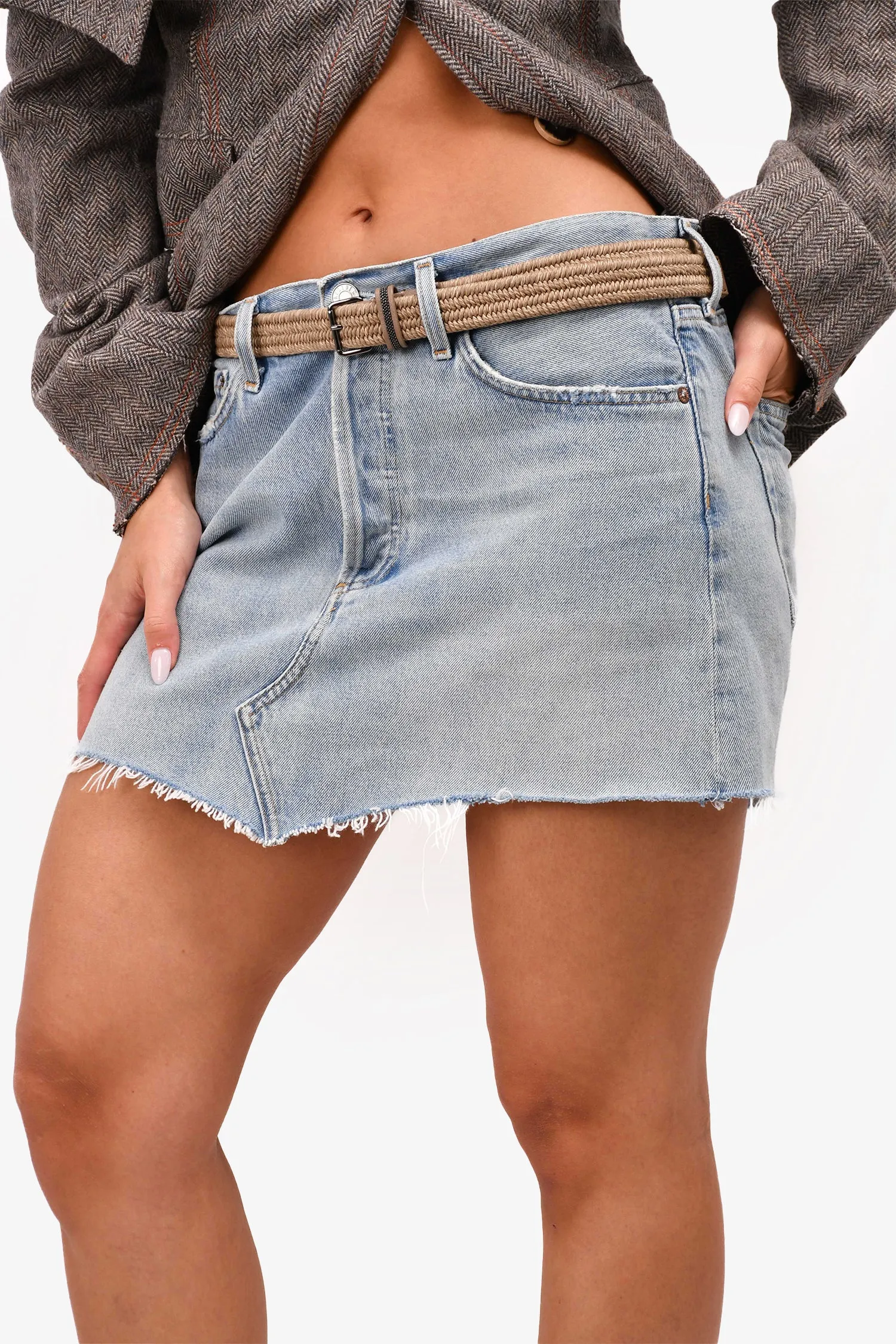Agolde Blue Denim Mini Skirt Size 28