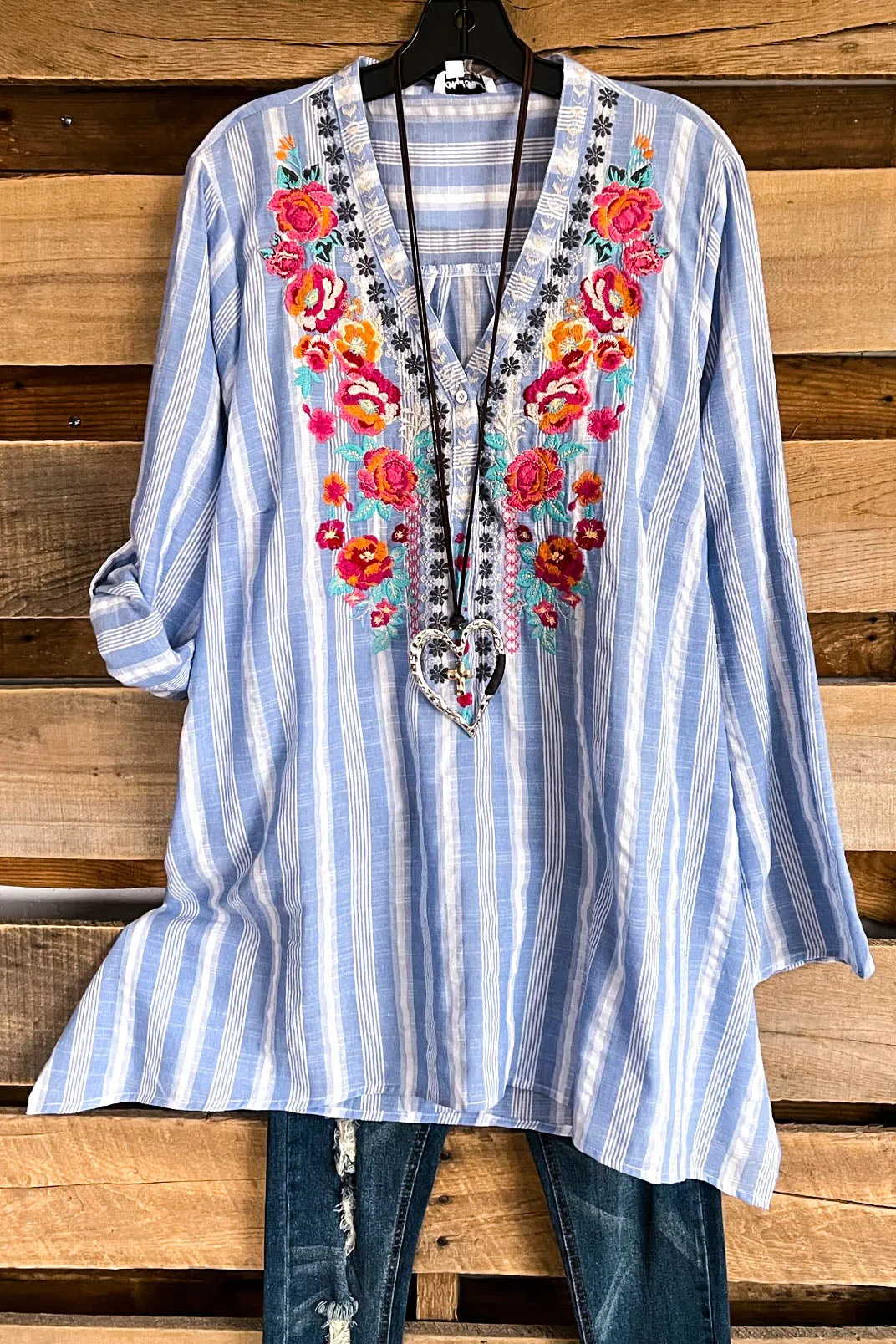 AHB EXCLUSIVE -Twisted Fate Top - Blue - 100% COTTON
