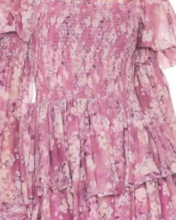 Alexa Dress In Mauve Summer Floral | Mauve Summer Floral