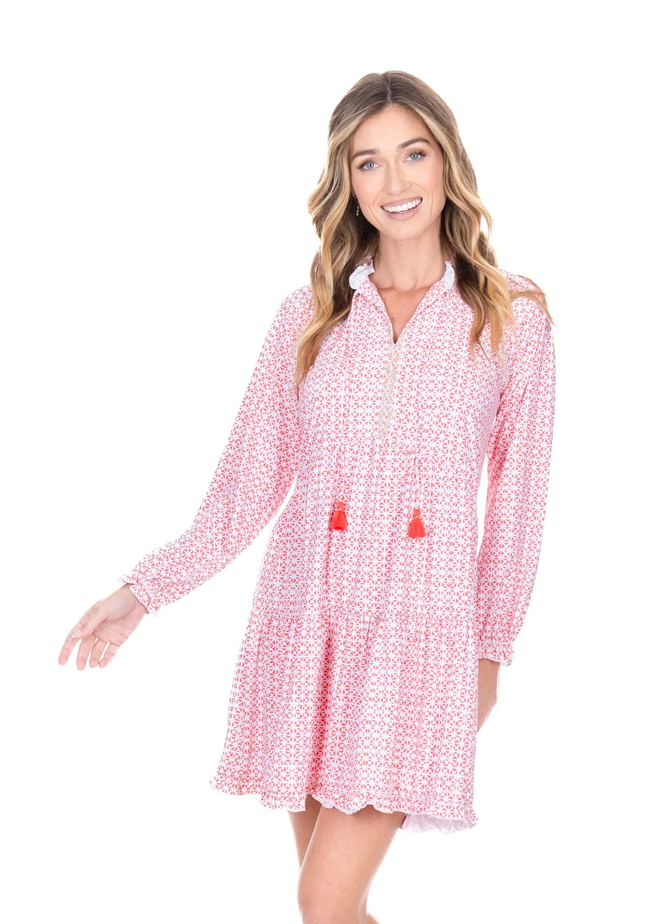 Algarve Embroidered Tiered Dress