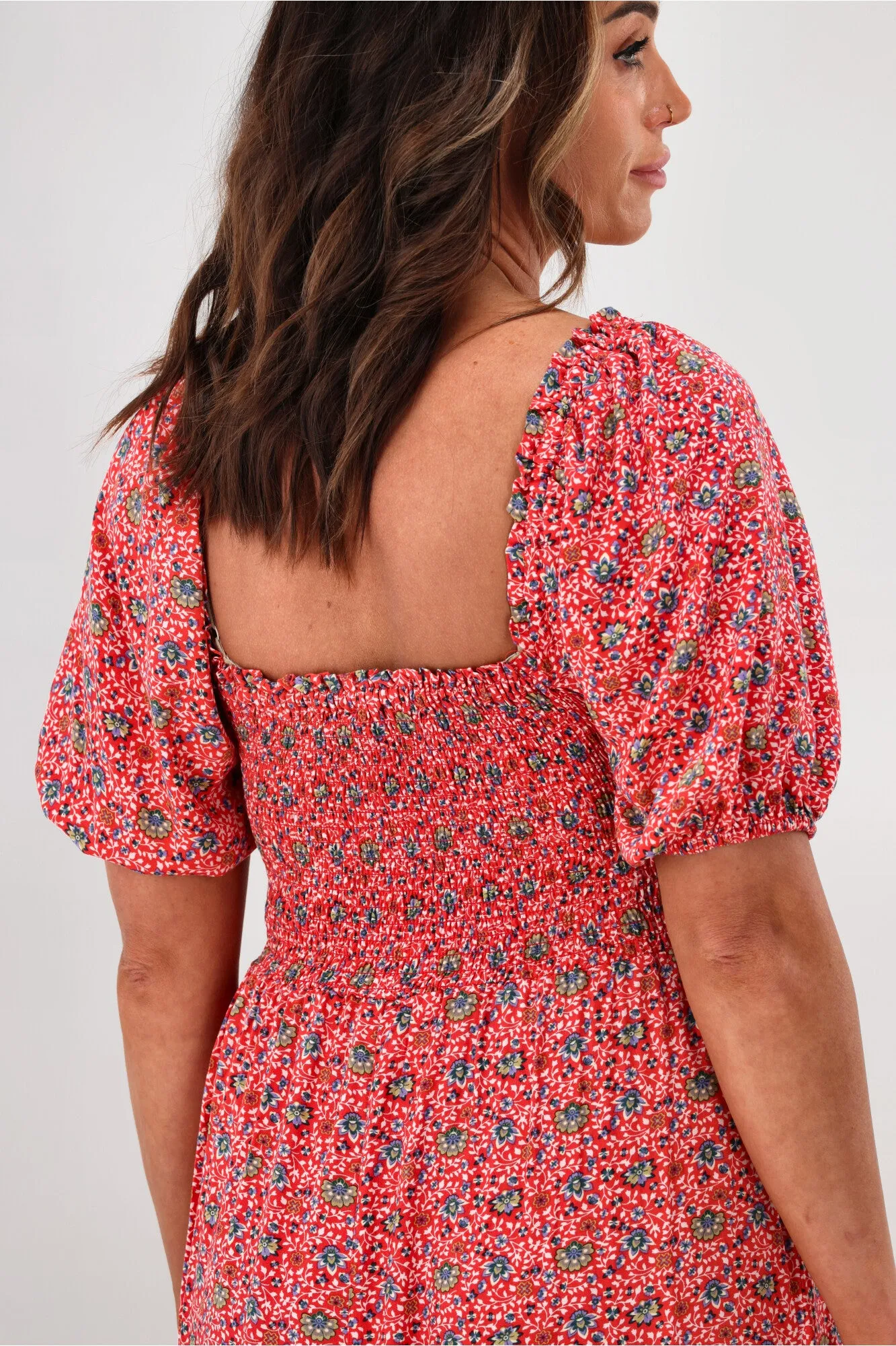All About Eve Rosanna Shirred Maxi Dress