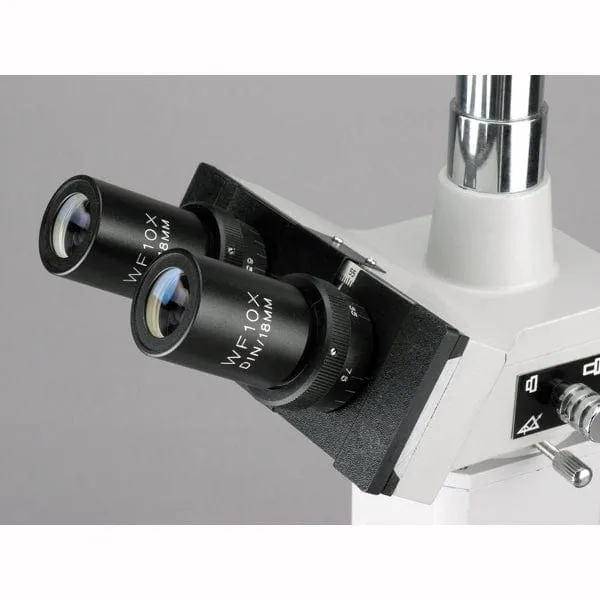 AmScope ME300 Series Metallurgical Trinocular Compound Microscope 40X-1000X Magnification with 16MP USB 3.0 Camera