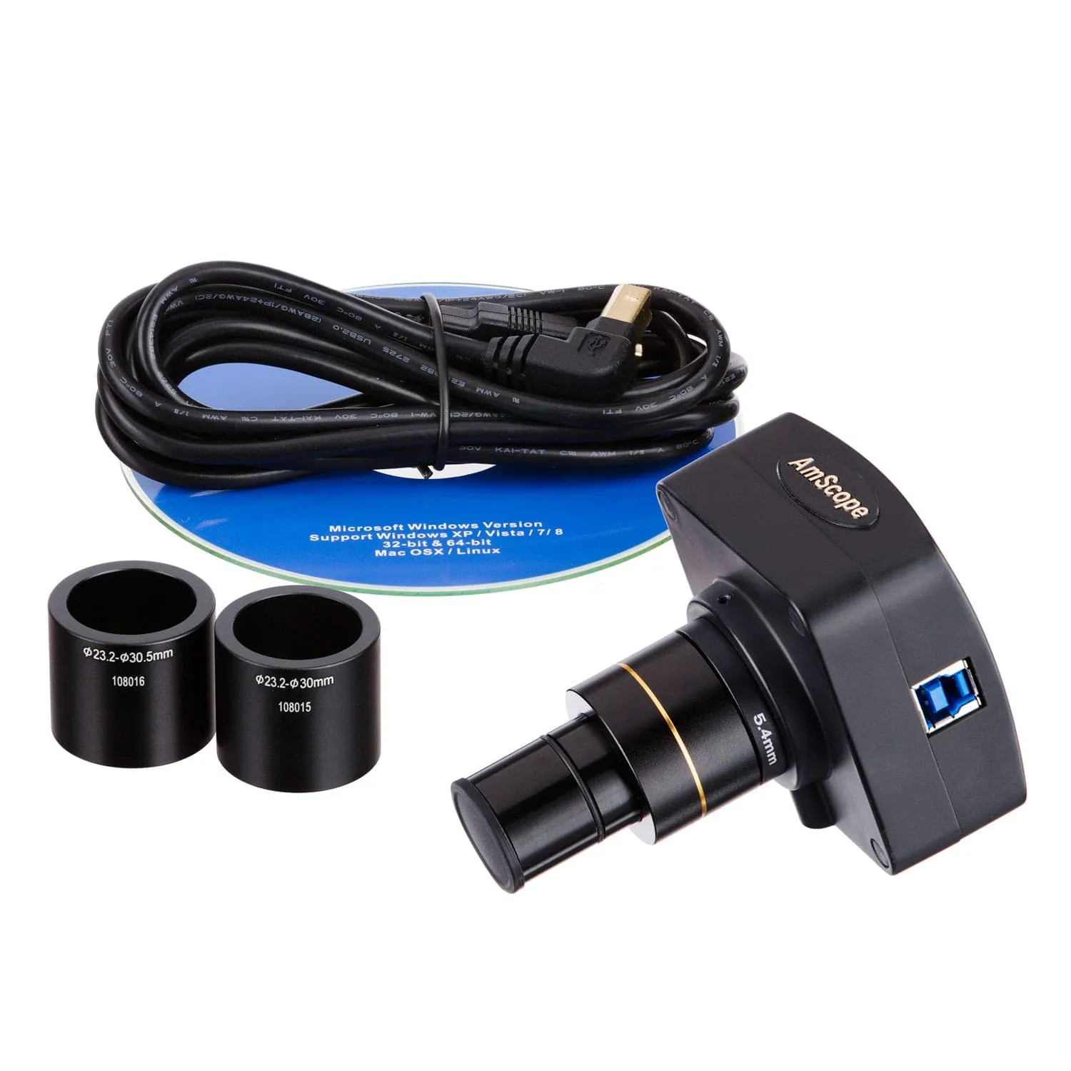 AmScope ME300 Series Metallurgical Trinocular Compound Microscope 40X-1000X Magnification with 16MP USB 3.0 Camera