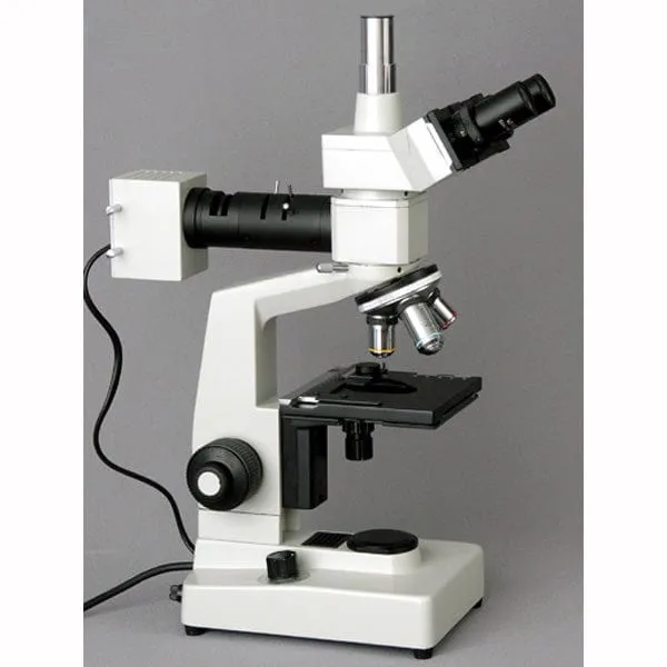 AmScope ME300 Series Metallurgical Trinocular Compound Microscope 40X-1000X Magnification with 16MP USB 3.0 Camera