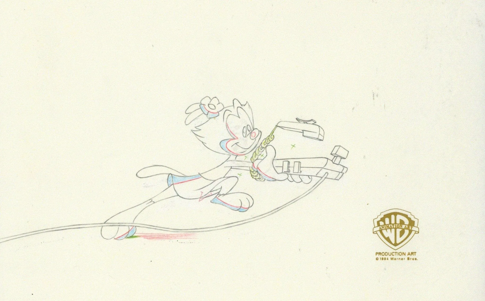 Animaniacs Original Production Cel with Matching Drawing: Dot