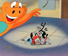 Animaniacs Original Production Cel:  Yakko, Wakko, Dot, Baloney