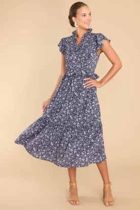 Anything You Want Navy Floral Dress