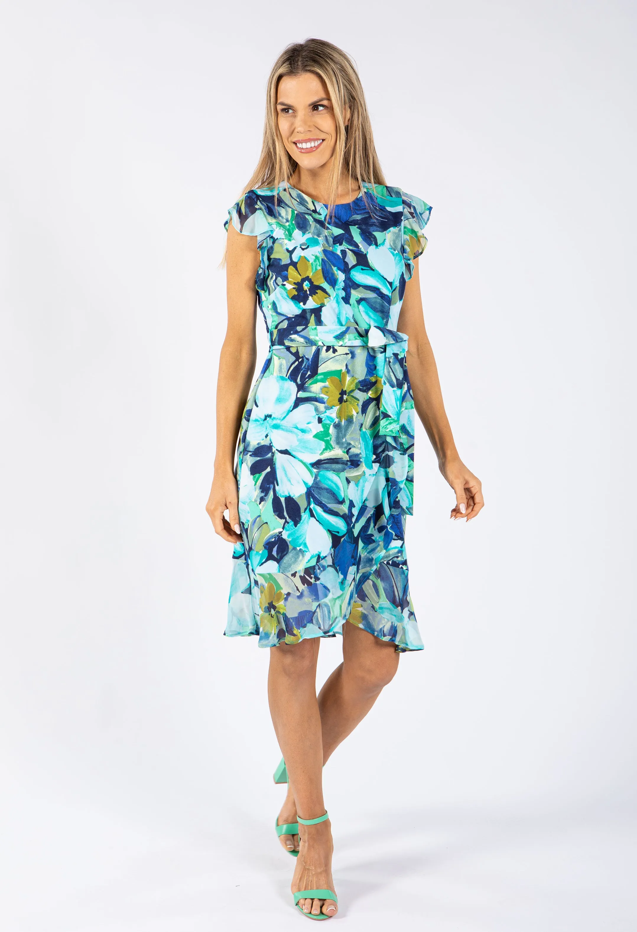 Aqua Bloom Dress
