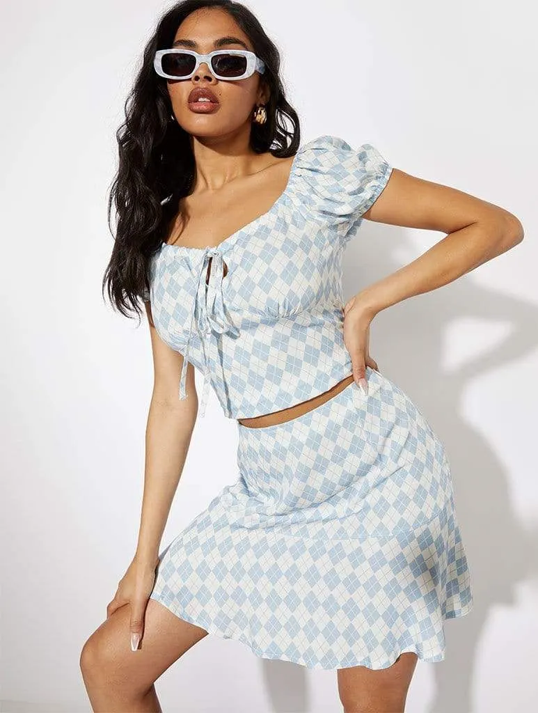 Argyle Flippy Mini Skirt