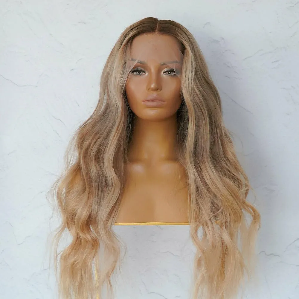 ARIA Mixed Blonde Ombre Human Hair Full Lace Wig