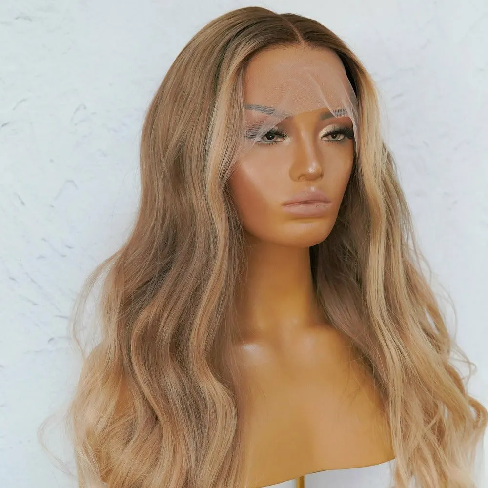 ARIA Mixed Blonde Ombre Human Hair Full Lace Wig