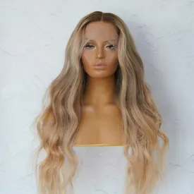 ARIA Mixed Blonde Ombre Human Hair Full Lace Wig