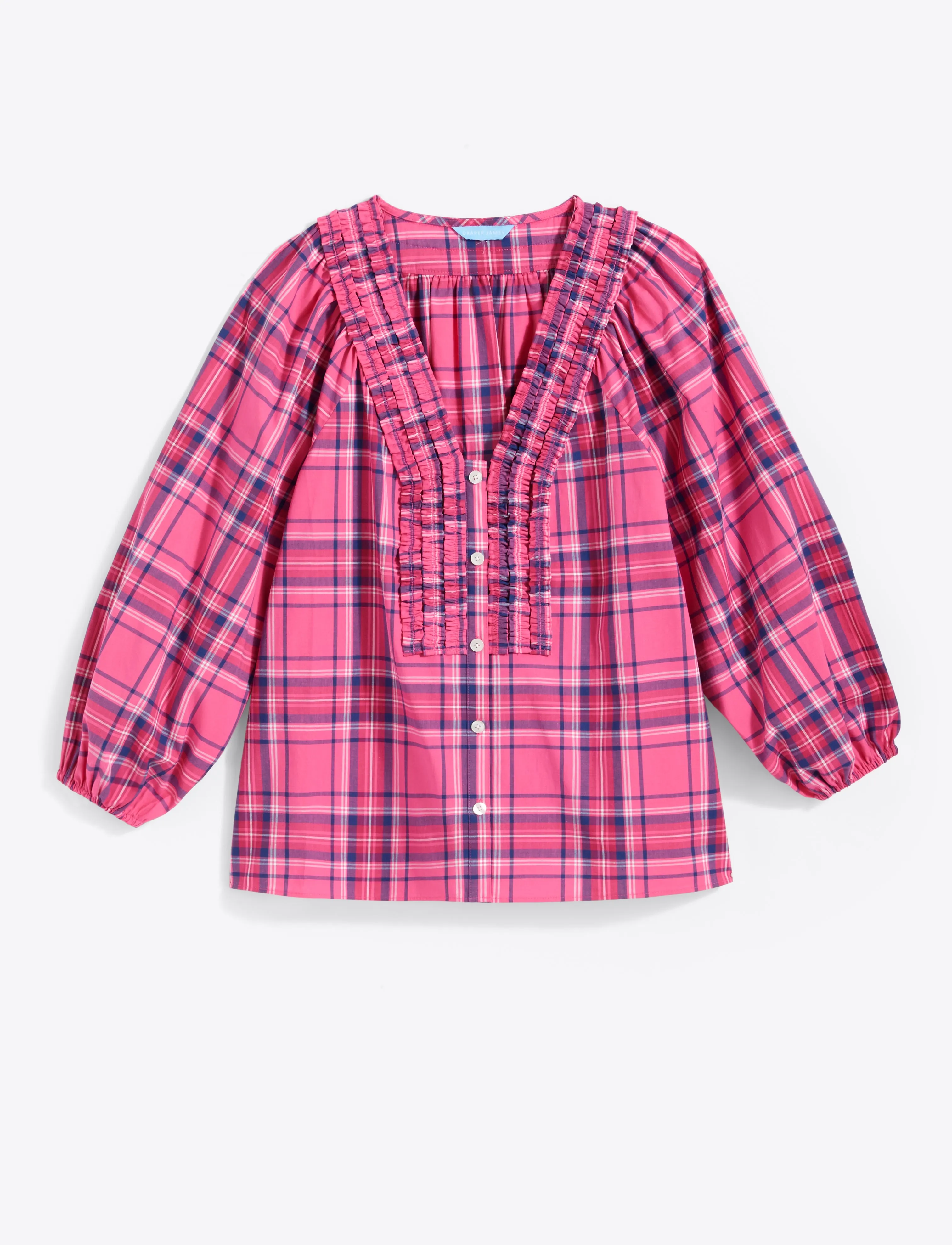 Aubrie Top in Pink Angie Plaid
