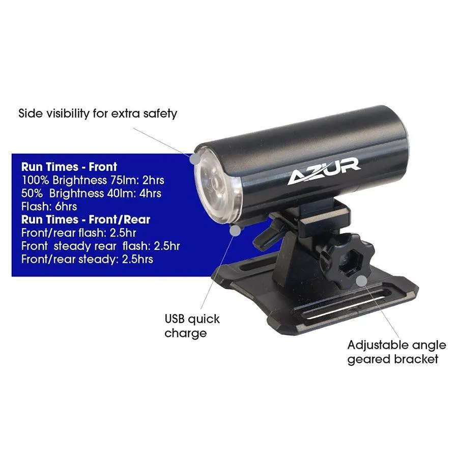 Azur Performance Duo - 75/4 Lumens - Helmet Light