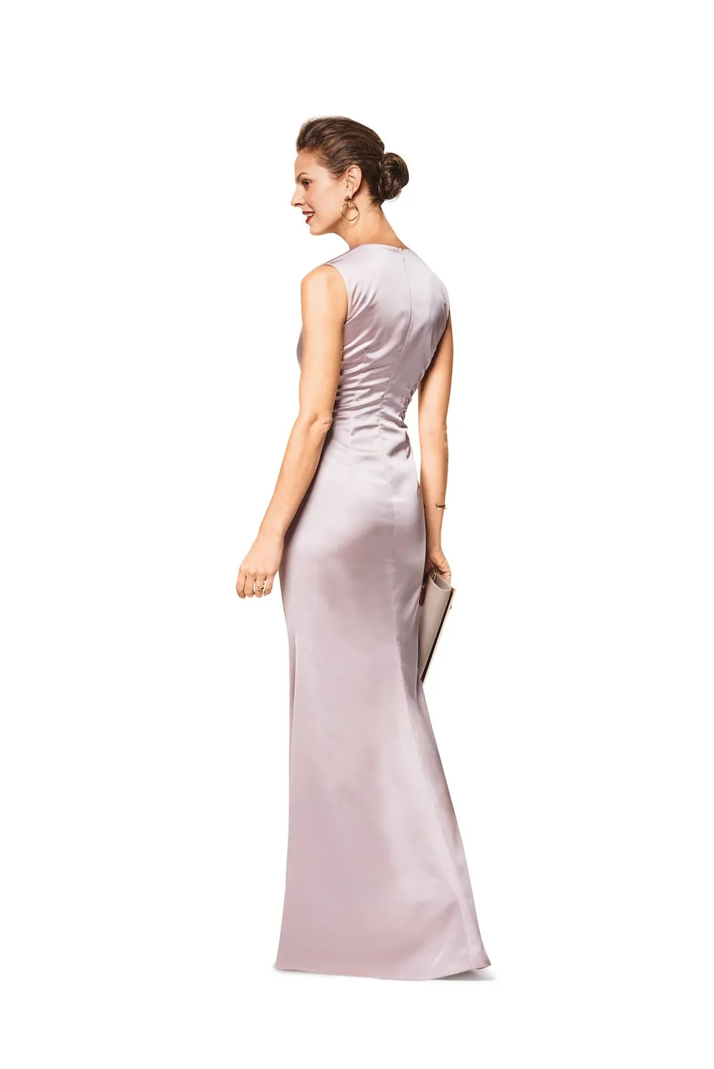 BD6442 Evening Dress Pattern | V Neck