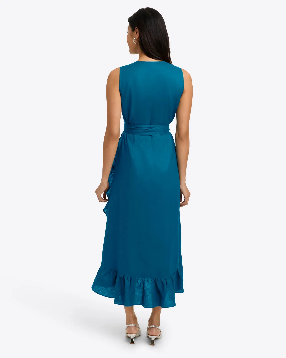 Billie Wrap Dress in Linen