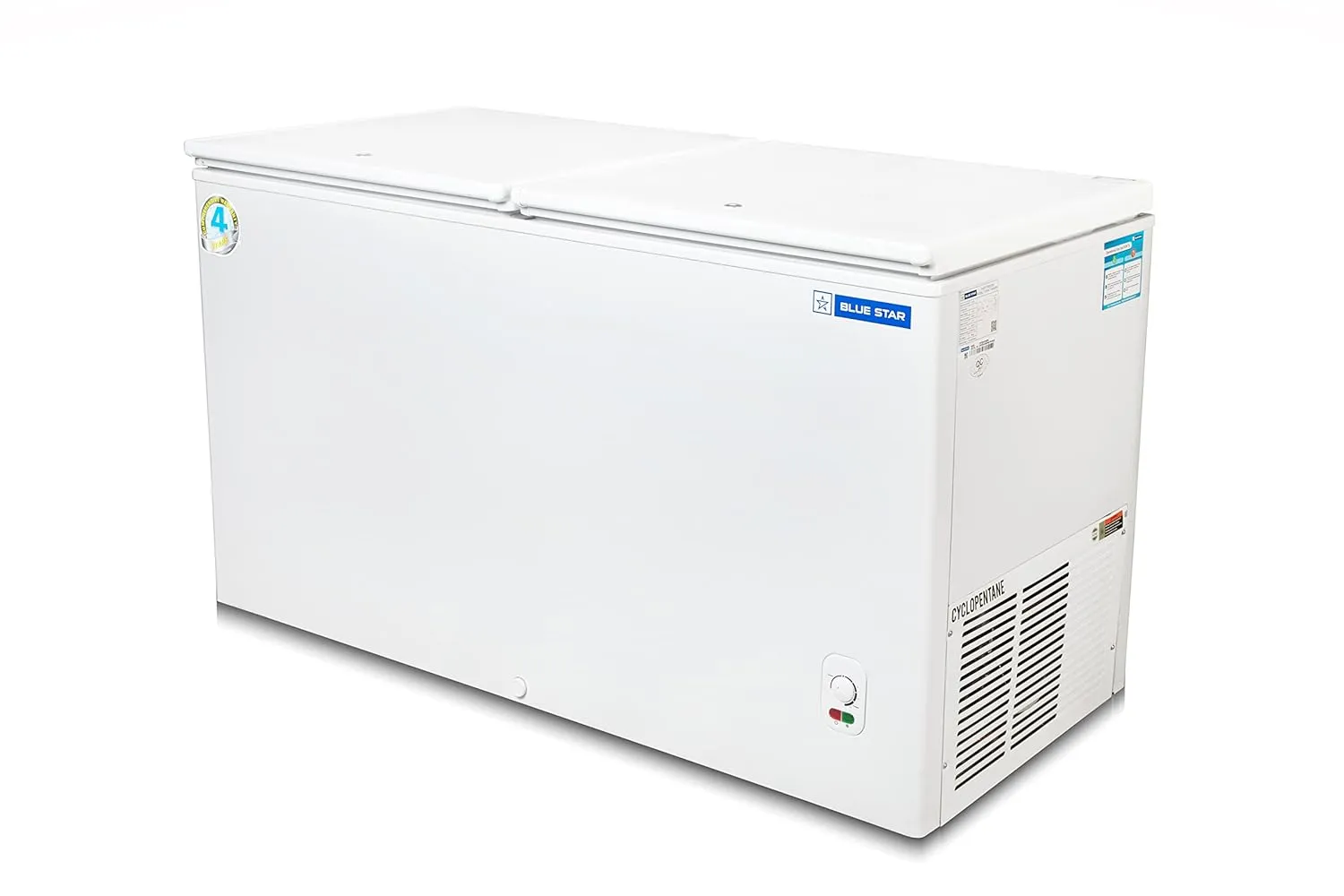 Blue Star CF3-500MEW 457L 3 Star Double Door Deep Freezer – Stabilizer-Free Operation, Corrosion-Resistant Body, White