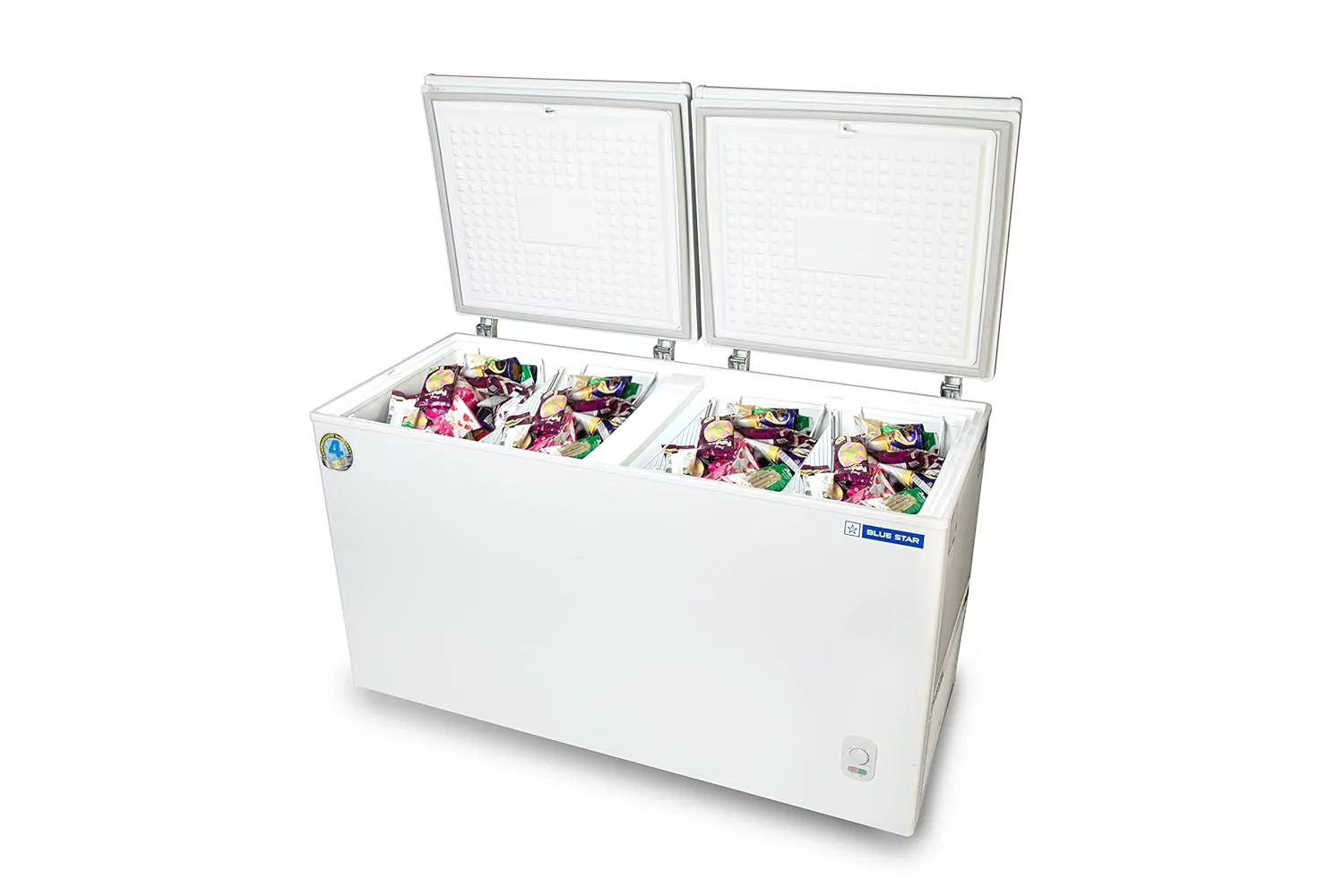 Blue Star CF3-500MEW 457L 3 Star Double Door Deep Freezer – Stabilizer-Free Operation, Corrosion-Resistant Body, White