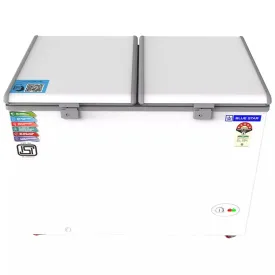 Blue Star CF5-330NEYW 300 L Double Door Standard Deep Freezer  (White, Grey Model, 5 Star)