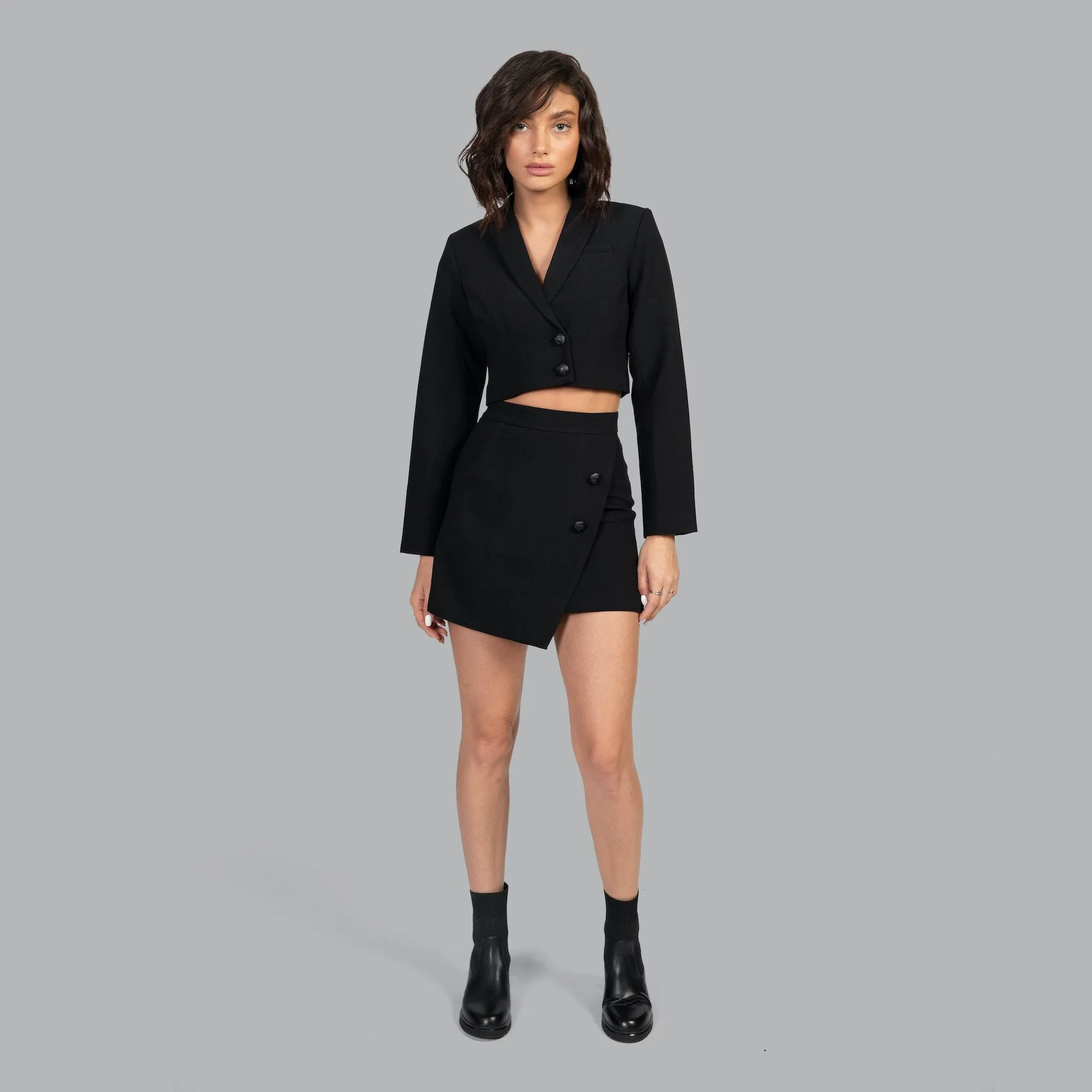 Blvck Mini Wrap Skirt
