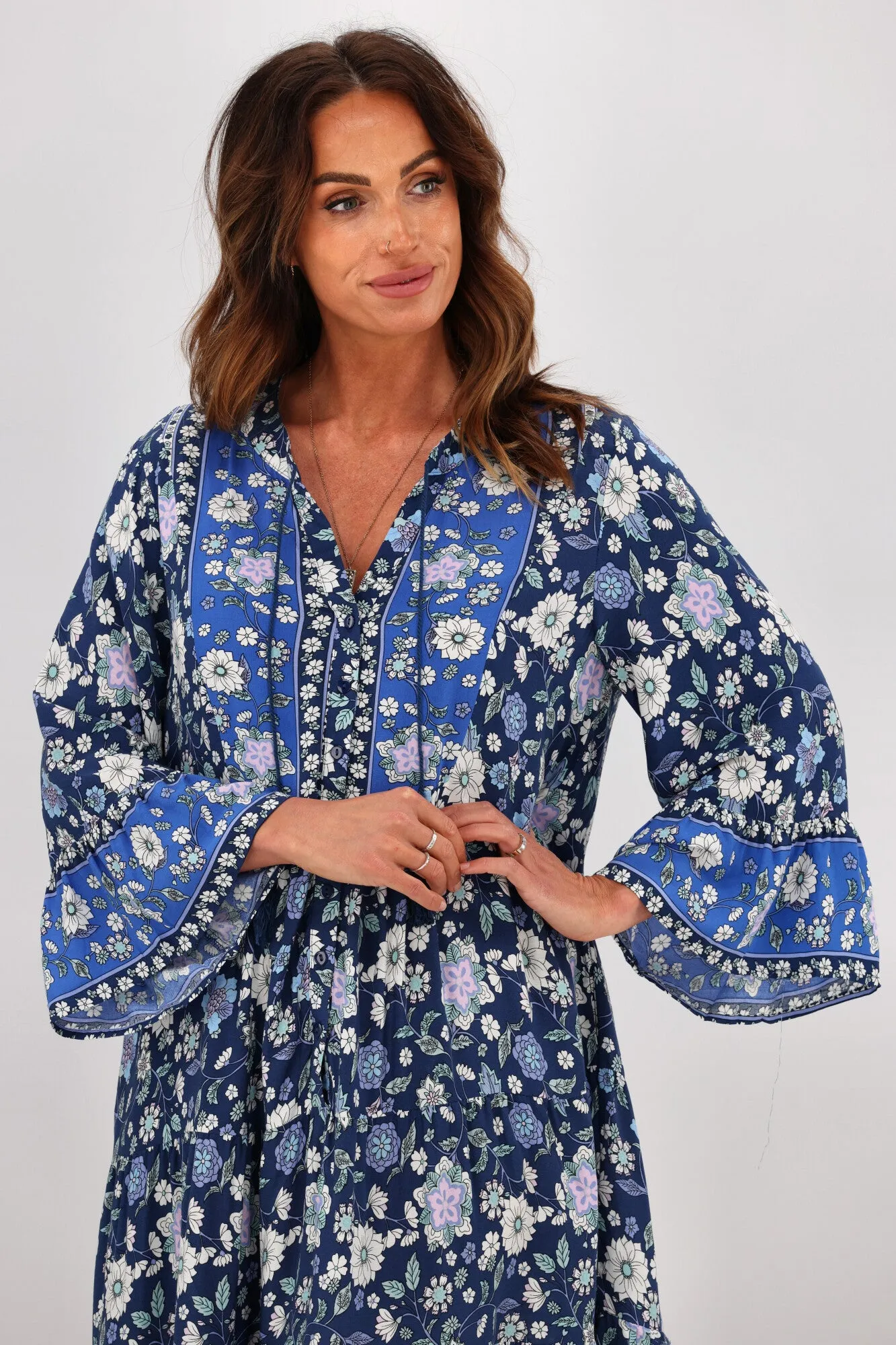 Boho Australia Sydney Dress Navy Floral