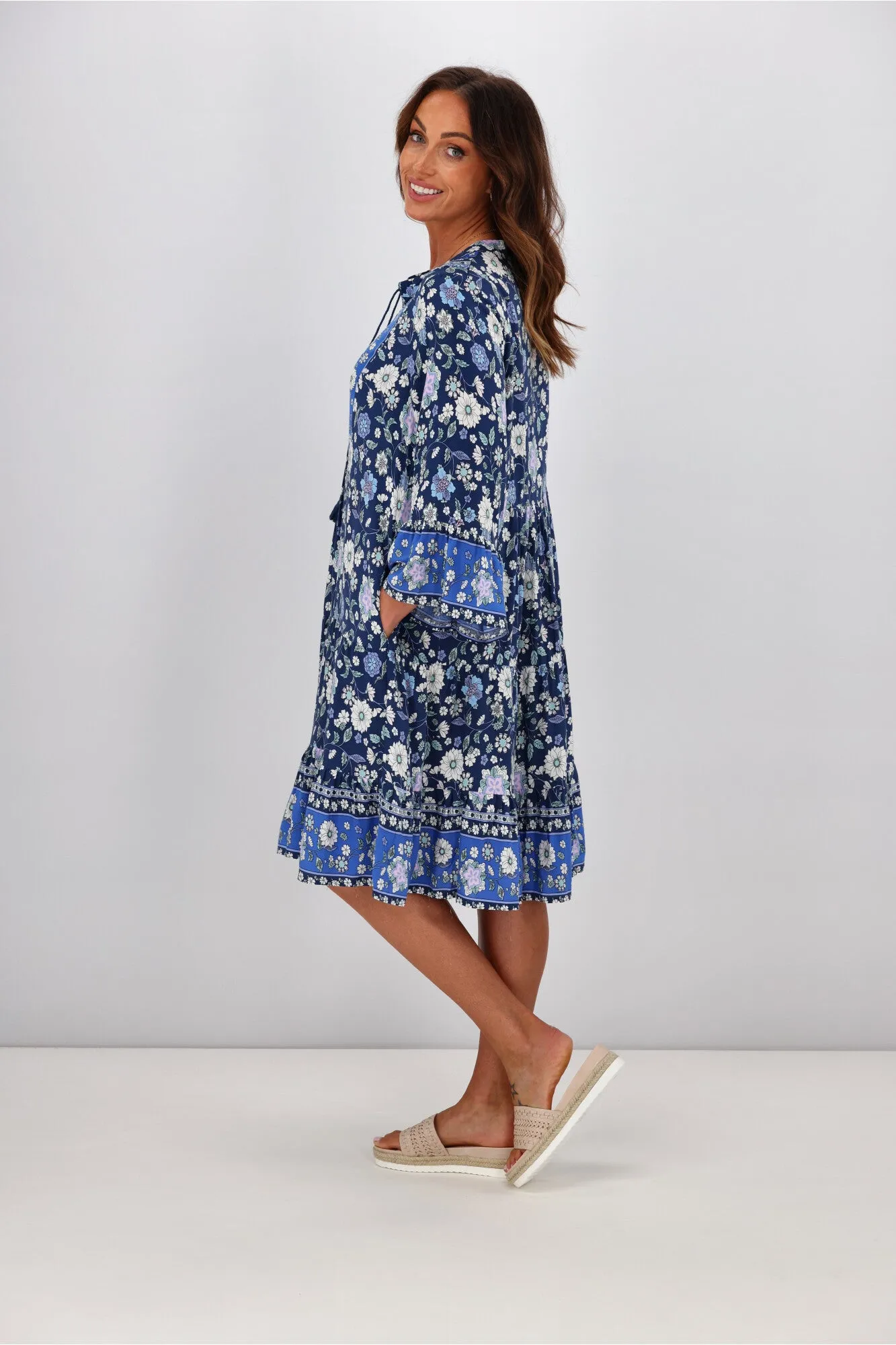 Boho Australia Sydney Dress Navy Floral