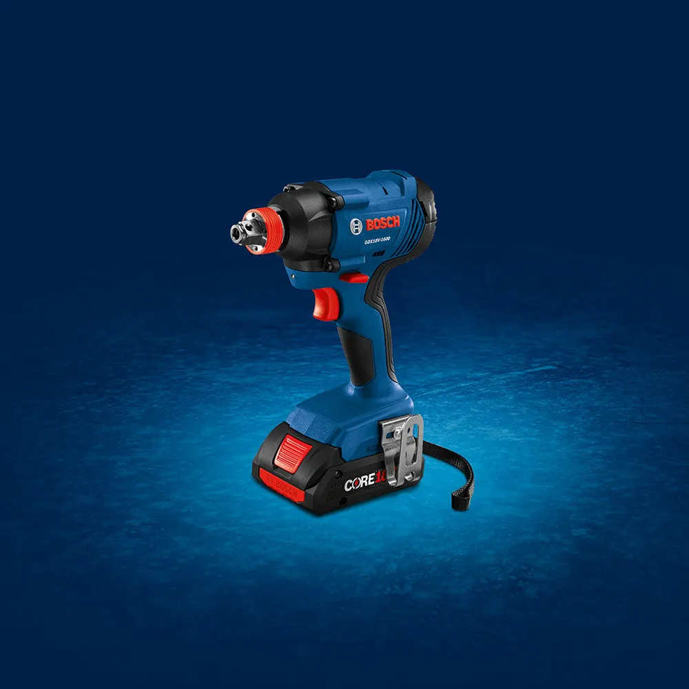 Bosch GDX18V-1600B12 18 V 1/4" and 1/2" Two-In-One Bit/Socket Impact Driver Kit