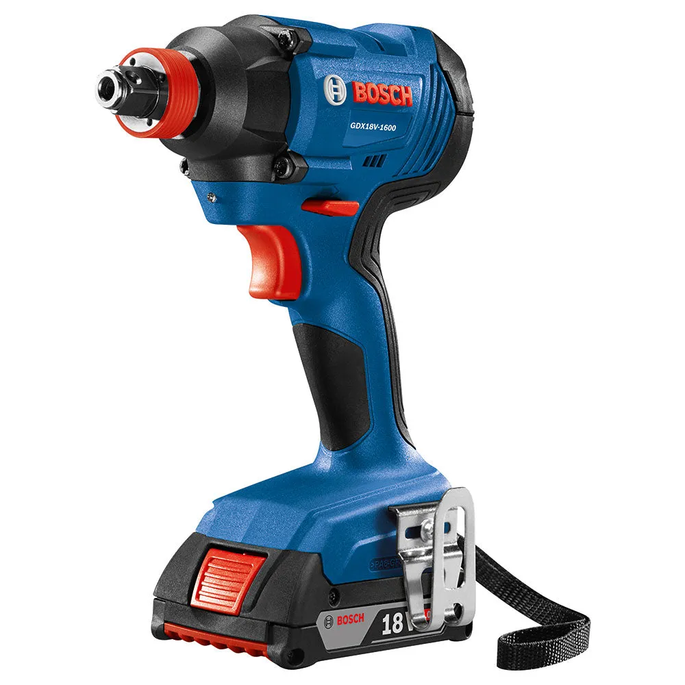 Bosch GDX18V-1600B12 18 V 1/4" and 1/2" Two-In-One Bit/Socket Impact Driver Kit