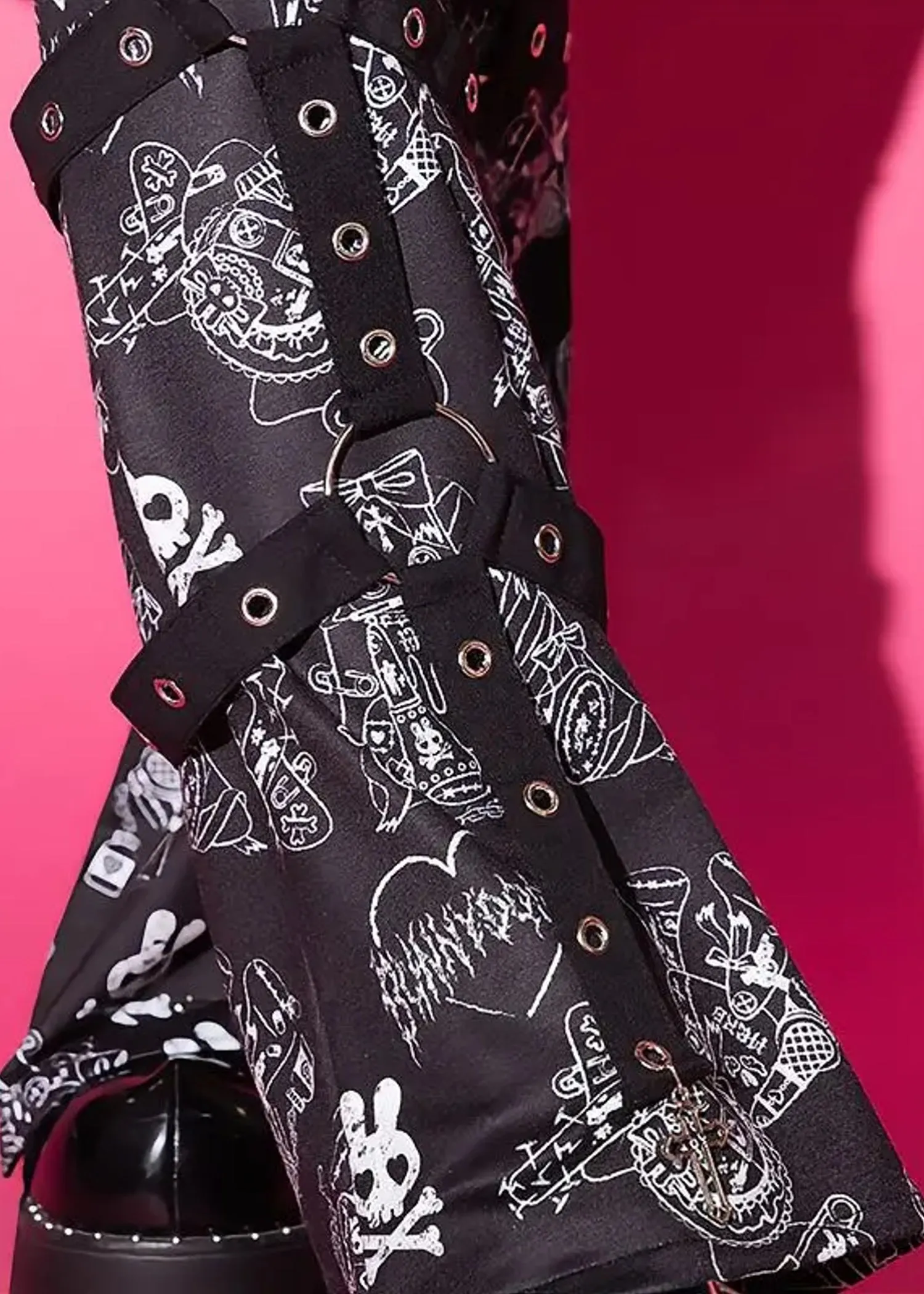 Punky Bunny Bondage-Inspired Black and White Leg Warmer Dolls
