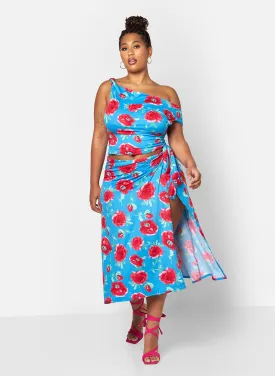 Camila Floral Wrap Midi Skirt