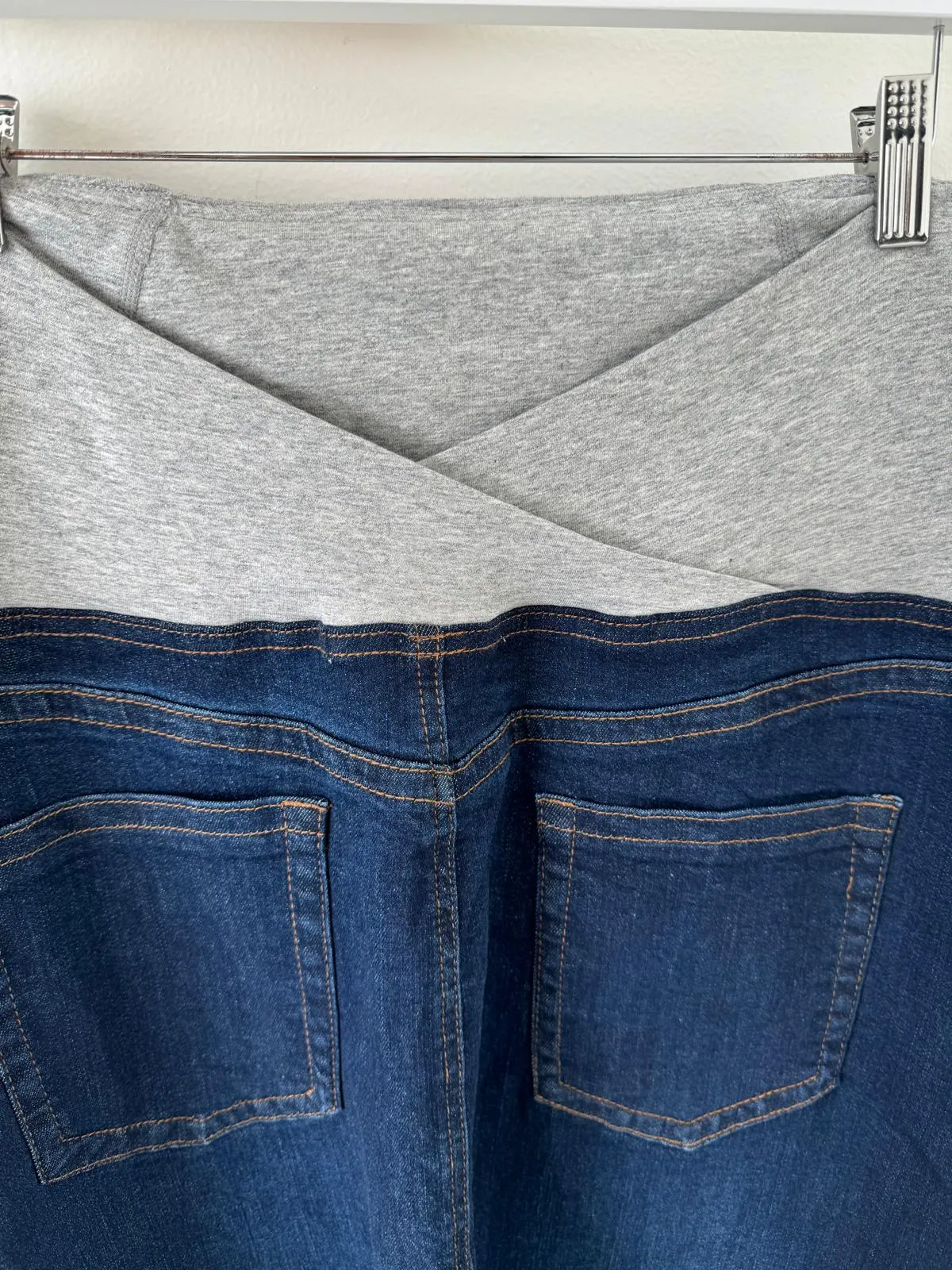 'Carla' Maternity Long Denim Skirt