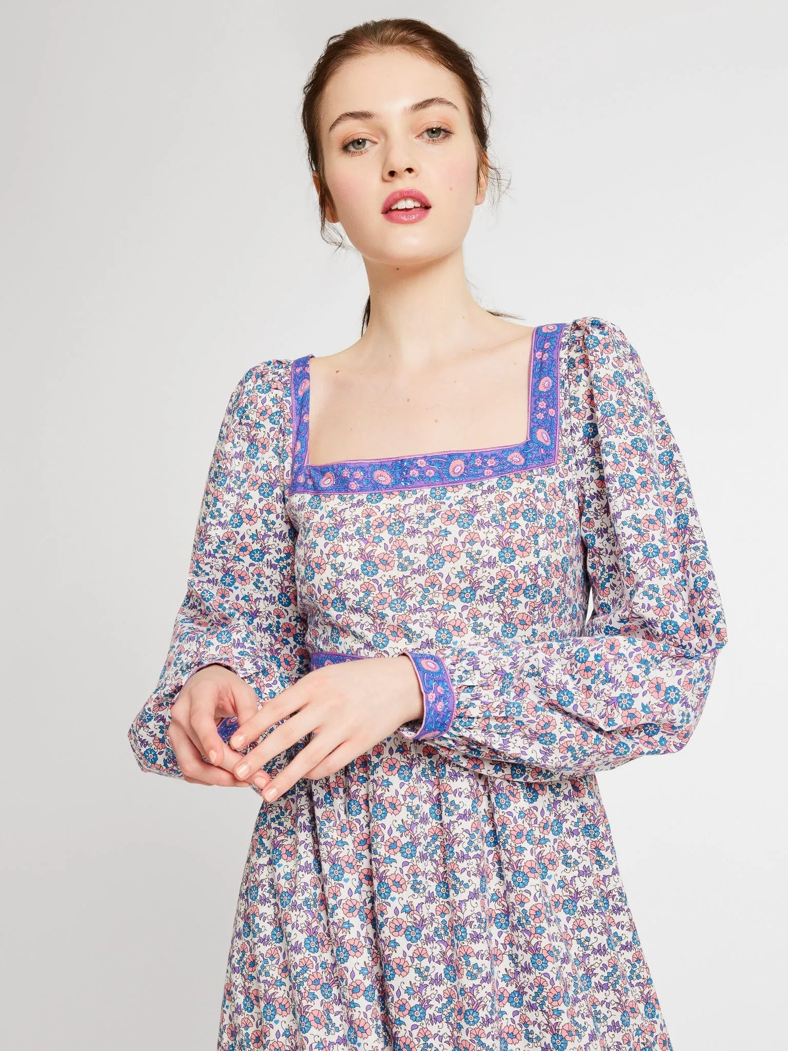 Carmen Dress in Bluebell