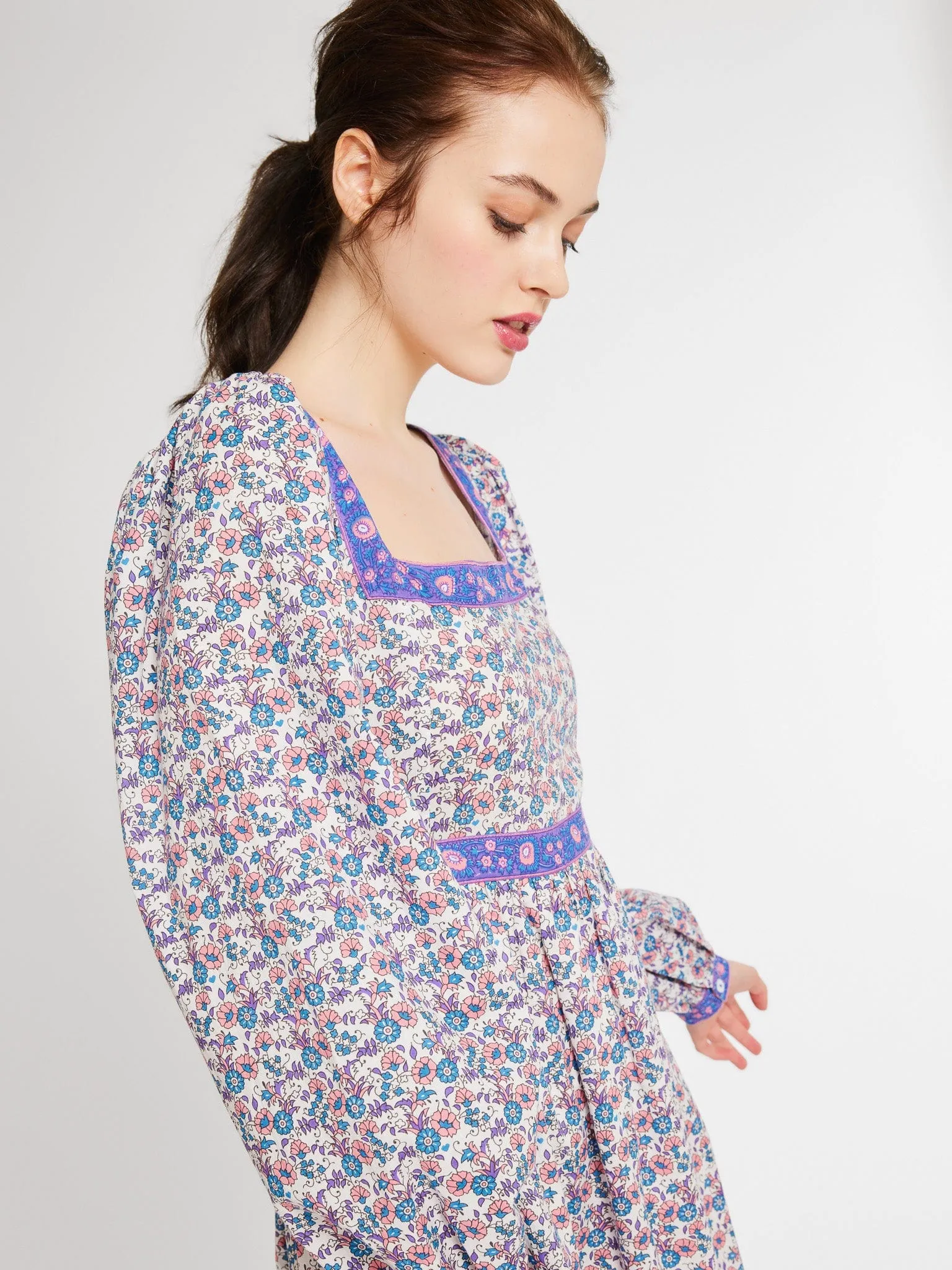 Carmen Dress in Bluebell