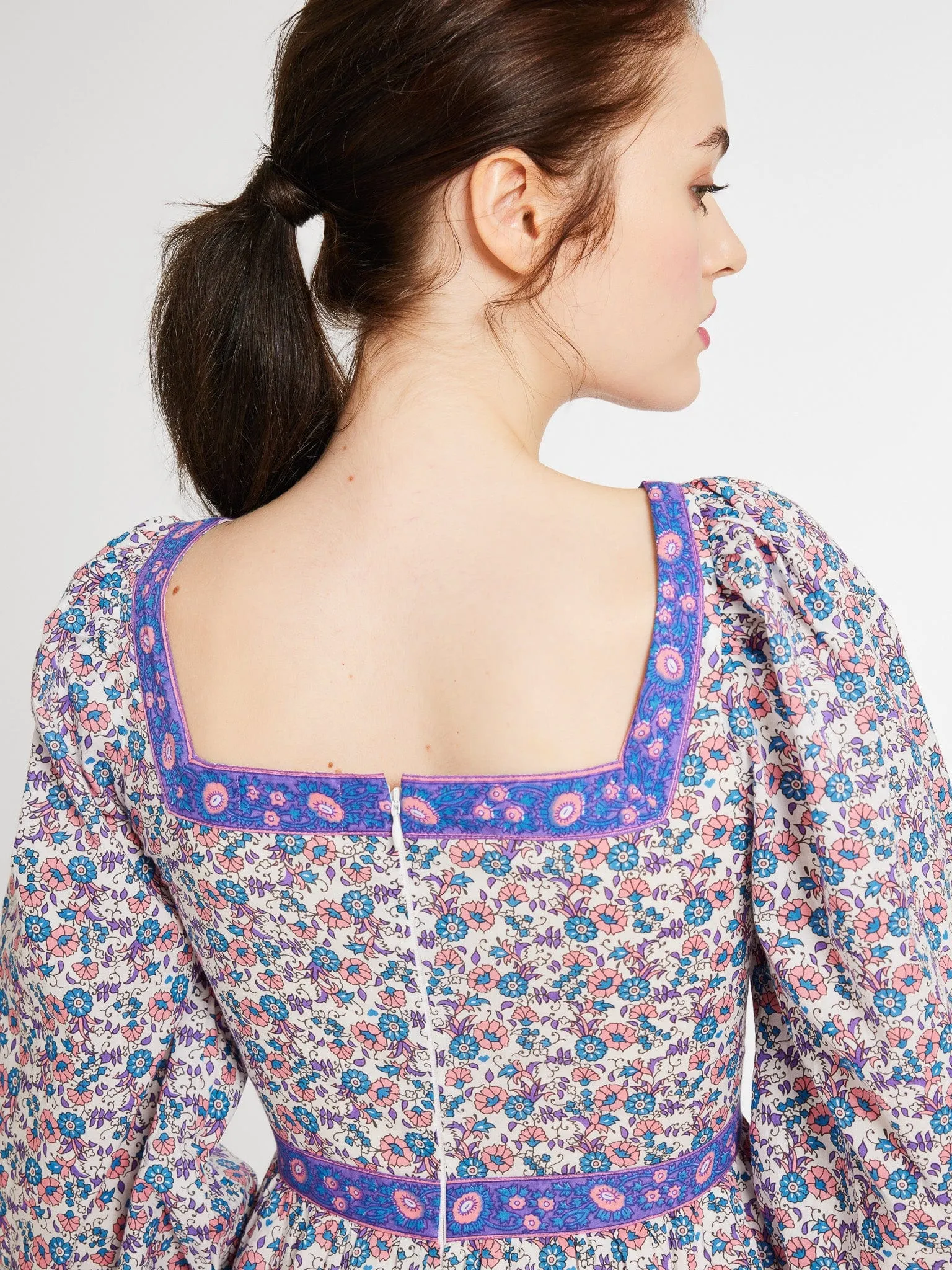Carmen Dress in Bluebell