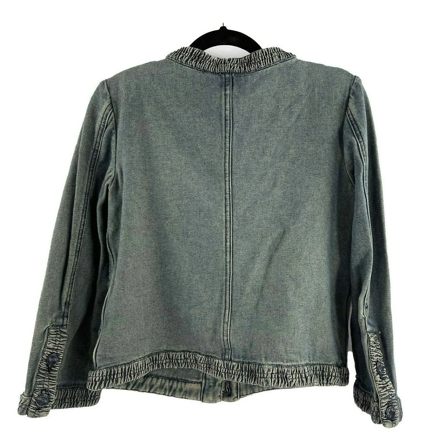 Chanel - Vintage 01P Washed Denim Jacket & Skirt Set - CC Buttons - Size 36 US 4