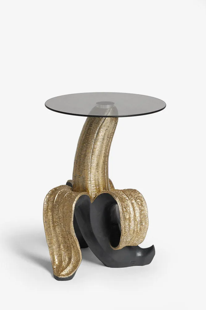 Charcoal & Gold Banana Side Table