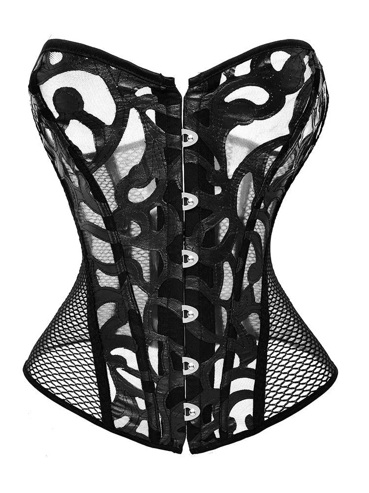 🔥Clearance Sale Alert:  Hollow Out Breathable Corset - Black / S