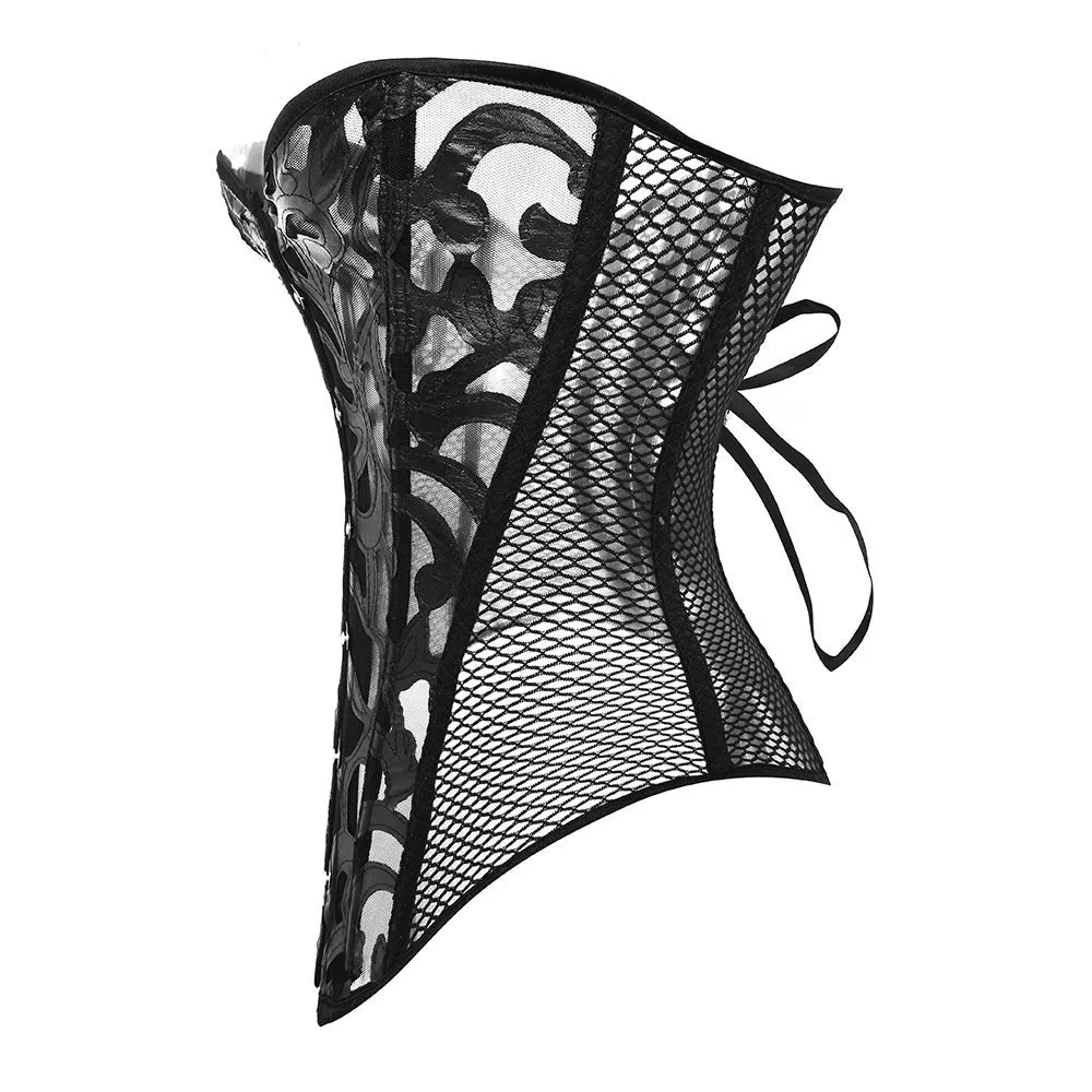 🔥Clearance Sale Alert:  Hollow Out Breathable Corset - Black / S