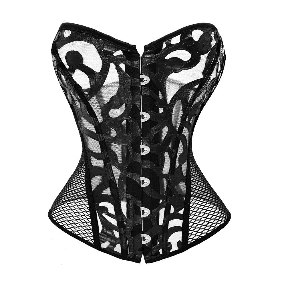 🔥Clearance Sale Alert:  Hollow Out Breathable Corset - Black / S
