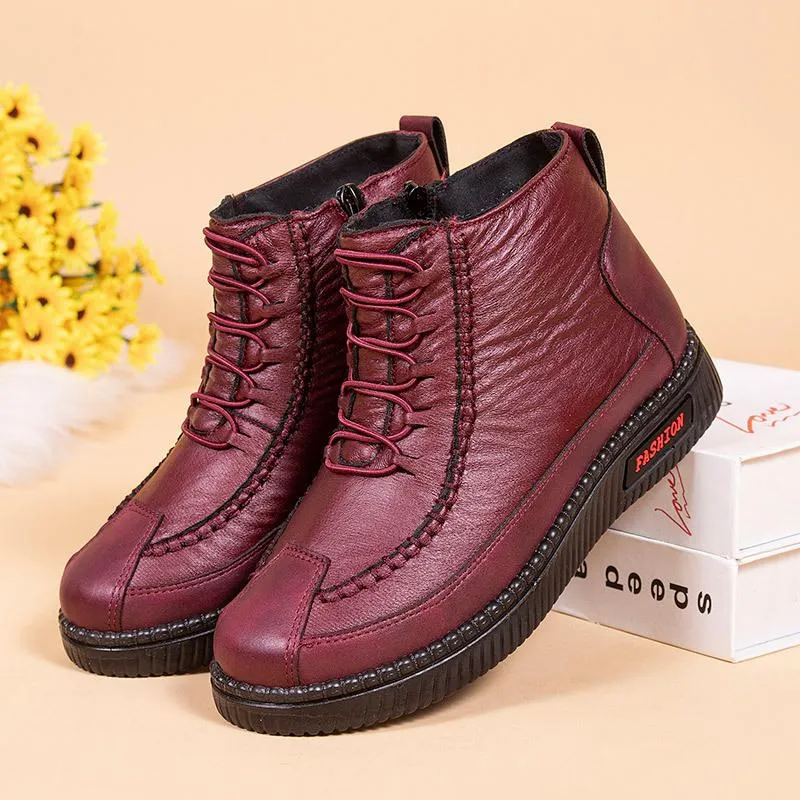 🔥Clearance Sale Alert:  Winter Fleece Cotton Boots - Black, Red / US Women Size : 5-10