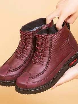 🔥Clearance Sale Alert:  Winter Fleece Cotton Boots - Black, Red / US Women Size : 5-10