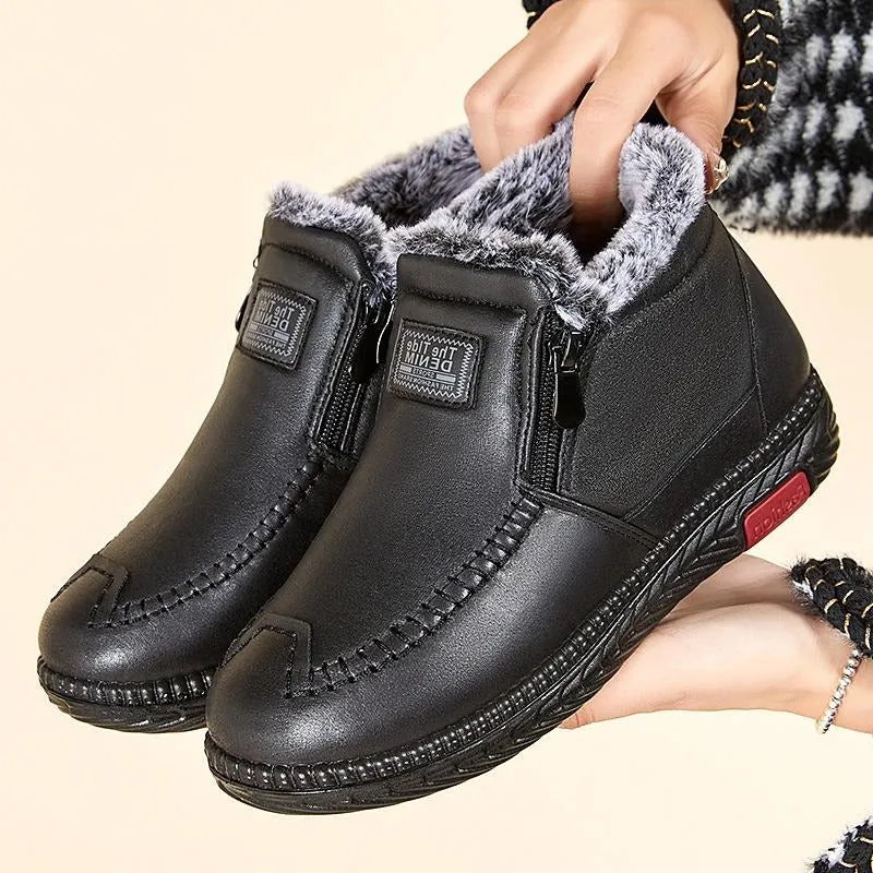 🔥Clearance Sale Alert:  Women Fleece Boots - Red, Black / US Women Size: 6-10.5