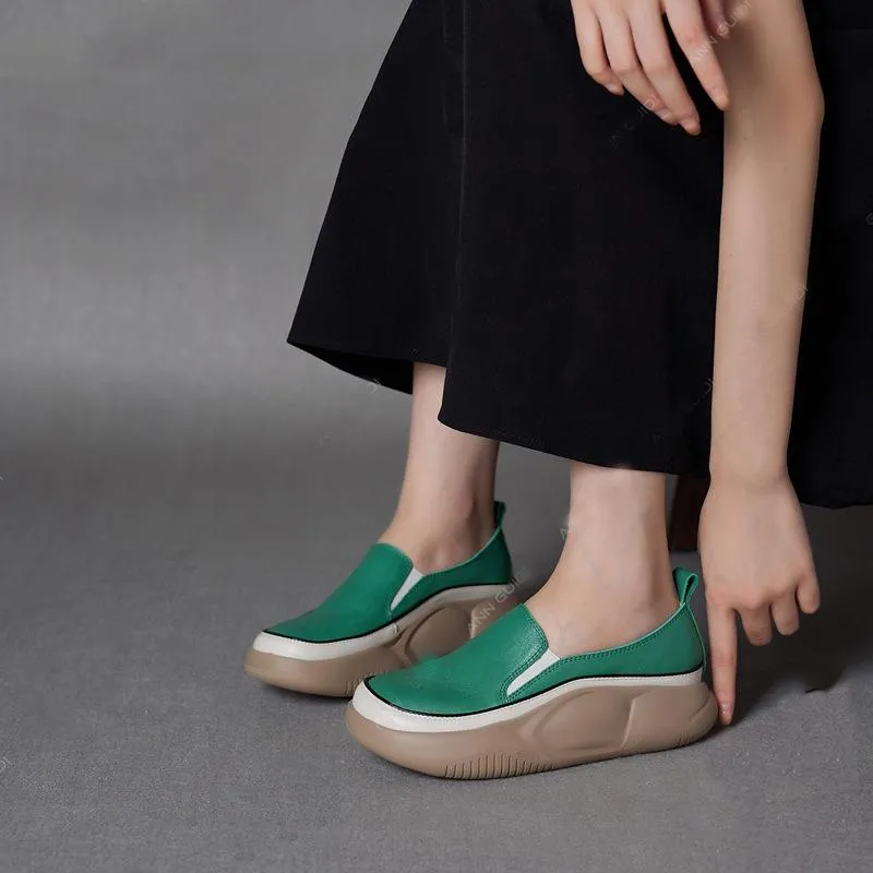 🔥Clearance Sale Alert:  Women Thick Sole Shoes - Apricot, Green, White / US Size: 4.5-8